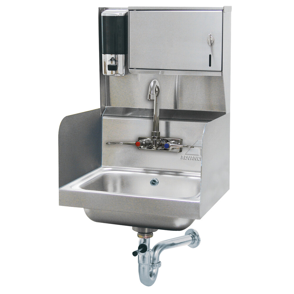 Advance Tabco 7-PS-87 Hand Sink with Splash Mounted Gooseneck