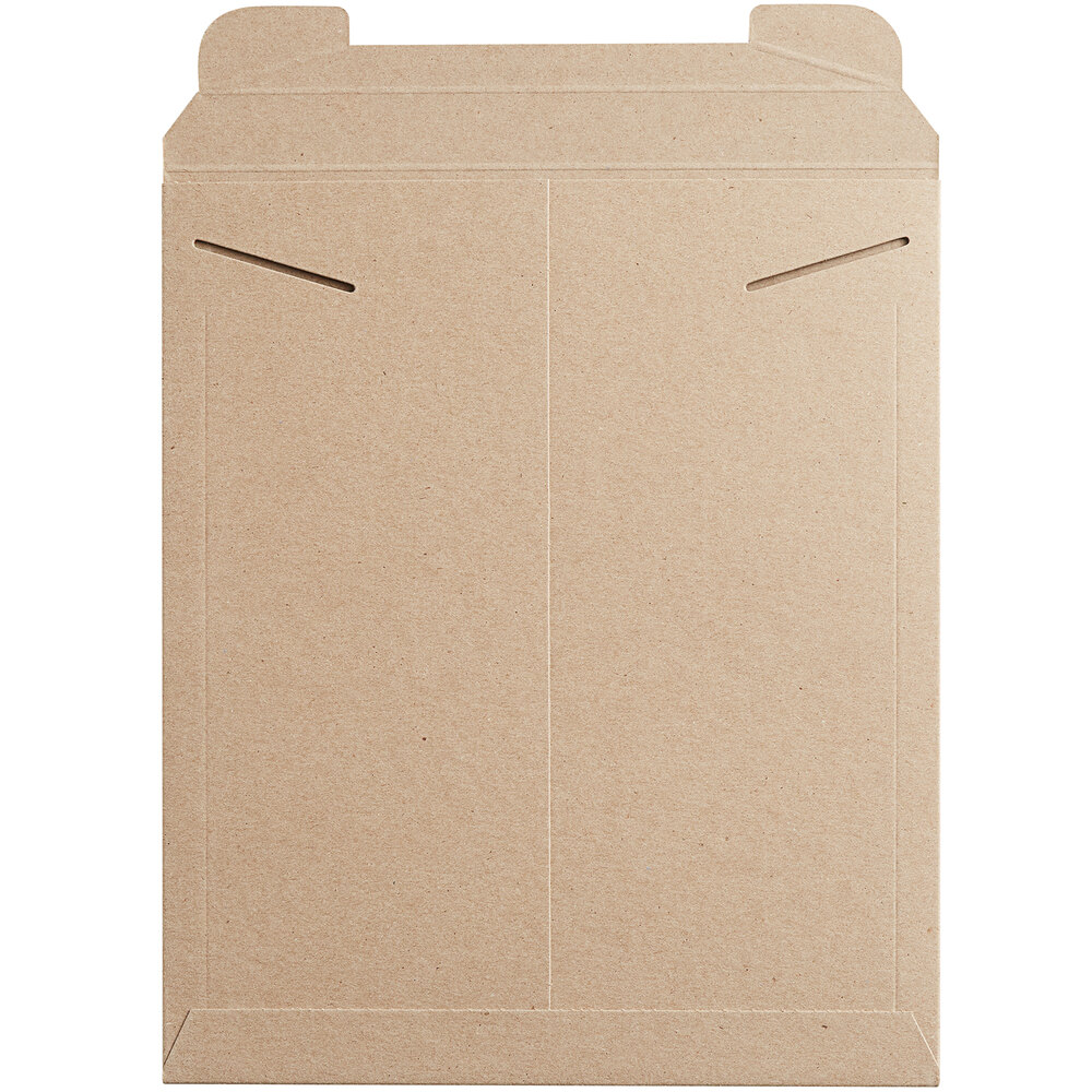 Lavex Stayflats® Kraft TabLocking Rigid Mailer 4 12 3/4" x 15" 100/Case