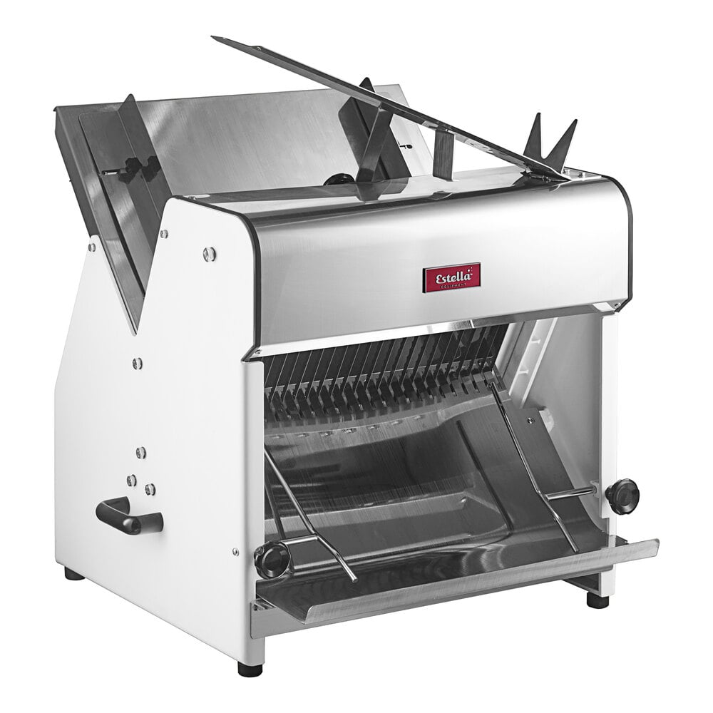 Estella Countertop Bread Slicer - 1/2 Slice Thickness, 18 3/4 Max Loaf  Length - 110V, 1/4 hp