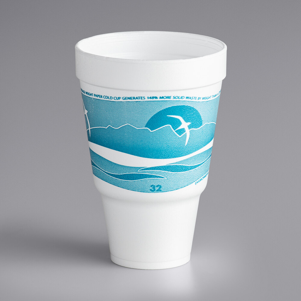 Dart® Horizon® Foam Cup - 44 oz., Ocean Blue