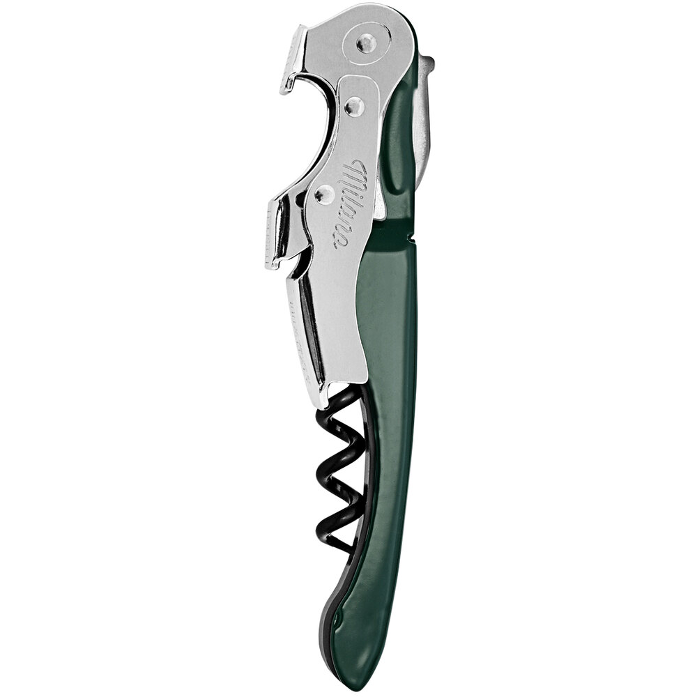 Milano Double-Lever Waiter's Corkscrew with Dark Green Handle 3167-12