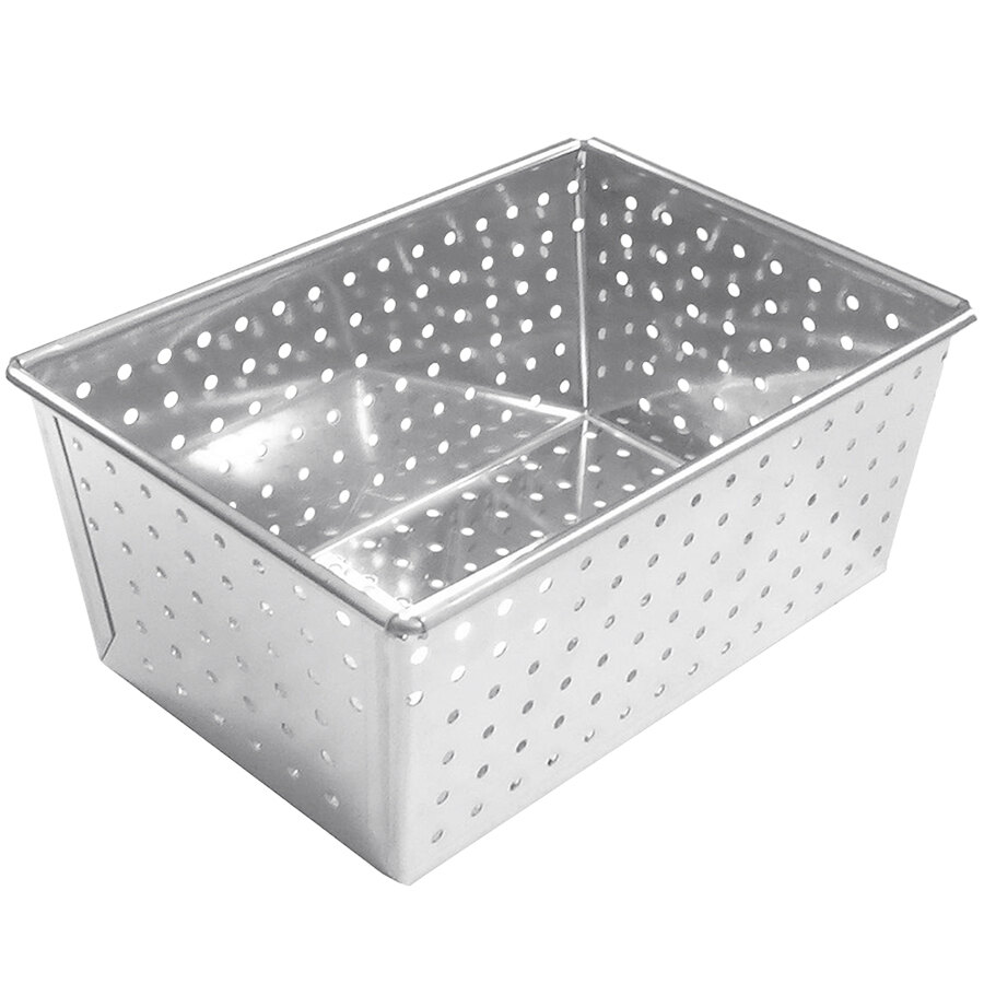 Gobel 10 5/8" x 4 1/8" TinPlated Perforated Loaf Pan 123690