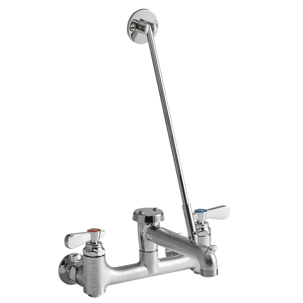 WallMounted 6 1/2" Mop Sink Faucet with 8" Centers and Vacuum Breaker