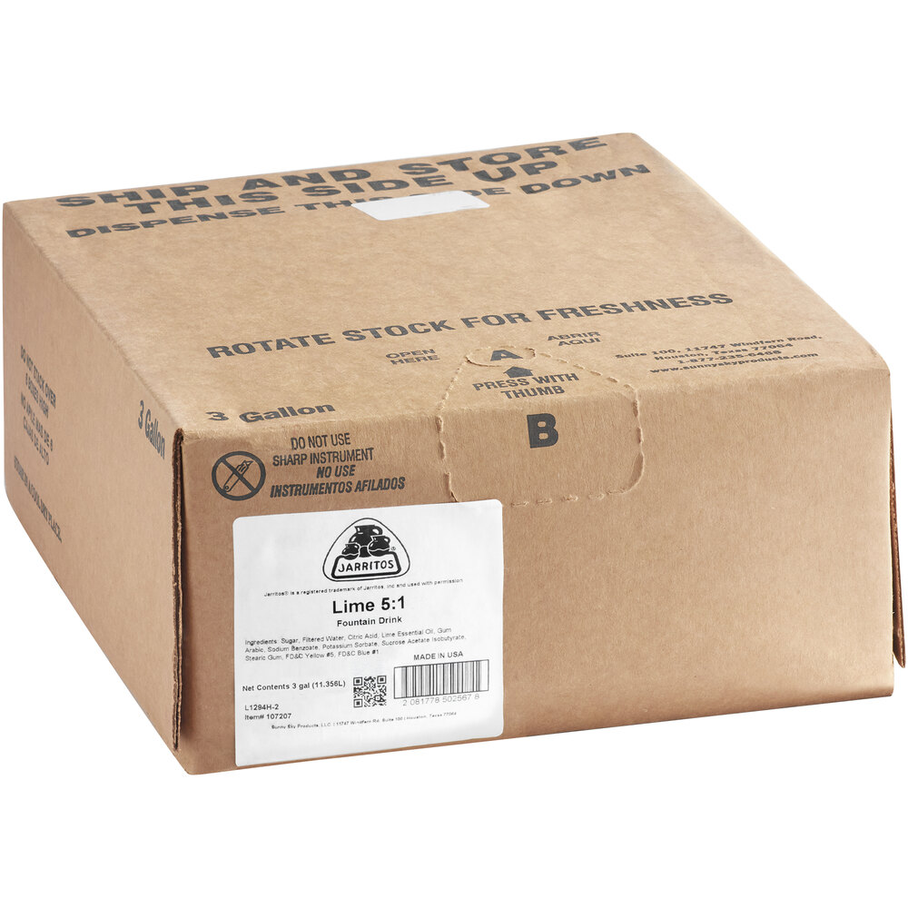 Jarritos® Fountain Sodas Lime Beverage / Soda Syrup 3 Gallon Bag in Box