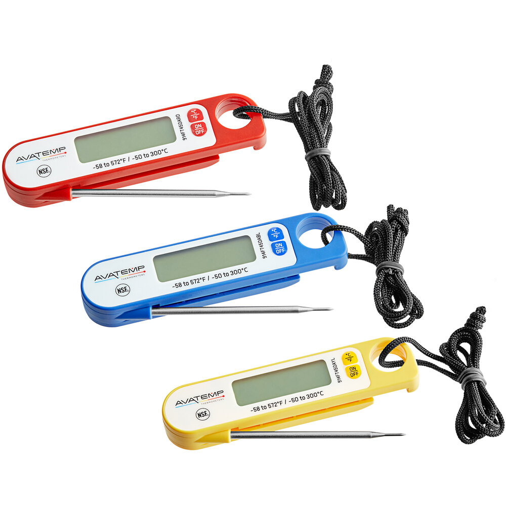 AvaTemp 3" Digital Folding Probe Thermometer 3/Set