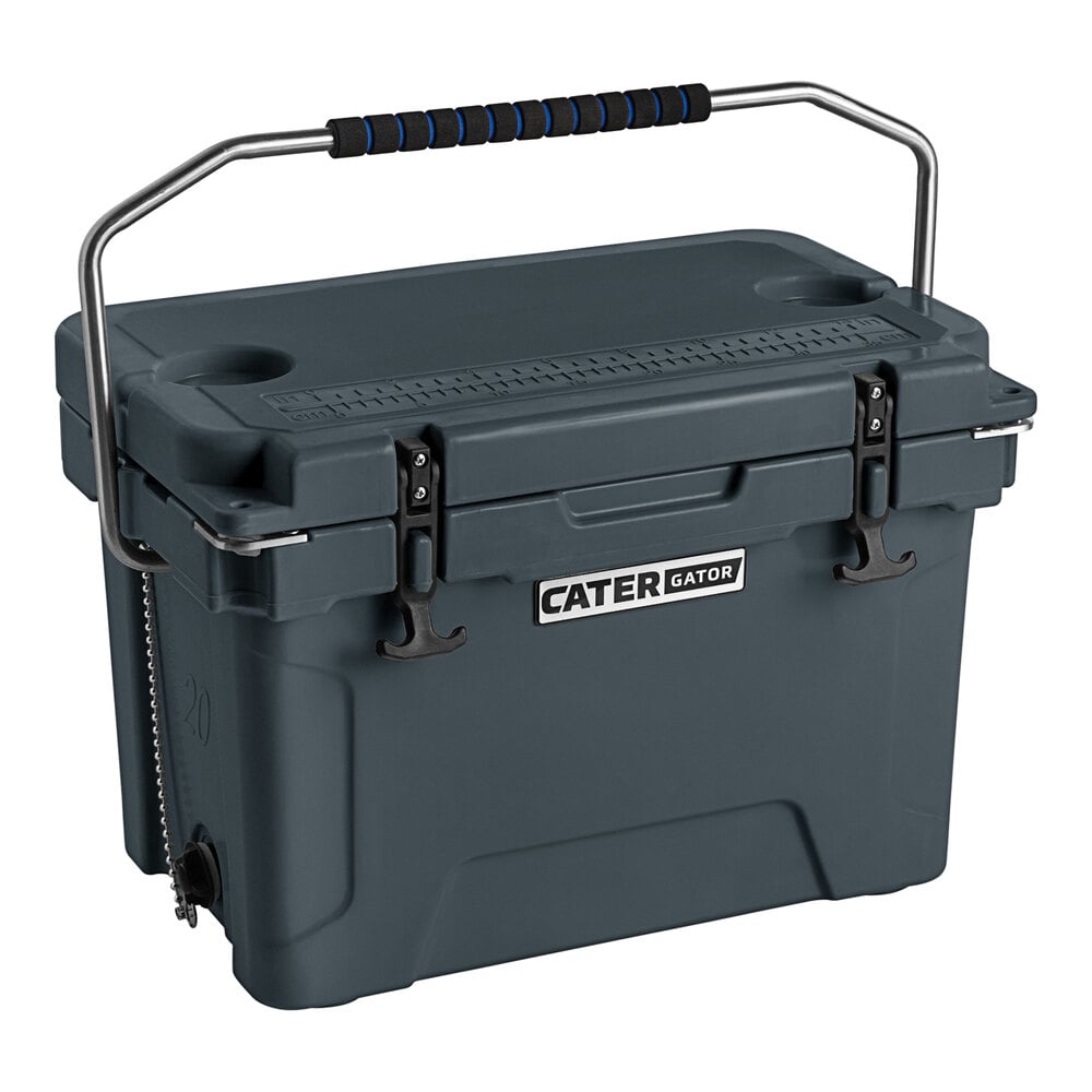 CaterGator CG20CHR Charcoal 20 Qt. Rotomolded Outdoor Cooler / Ice
