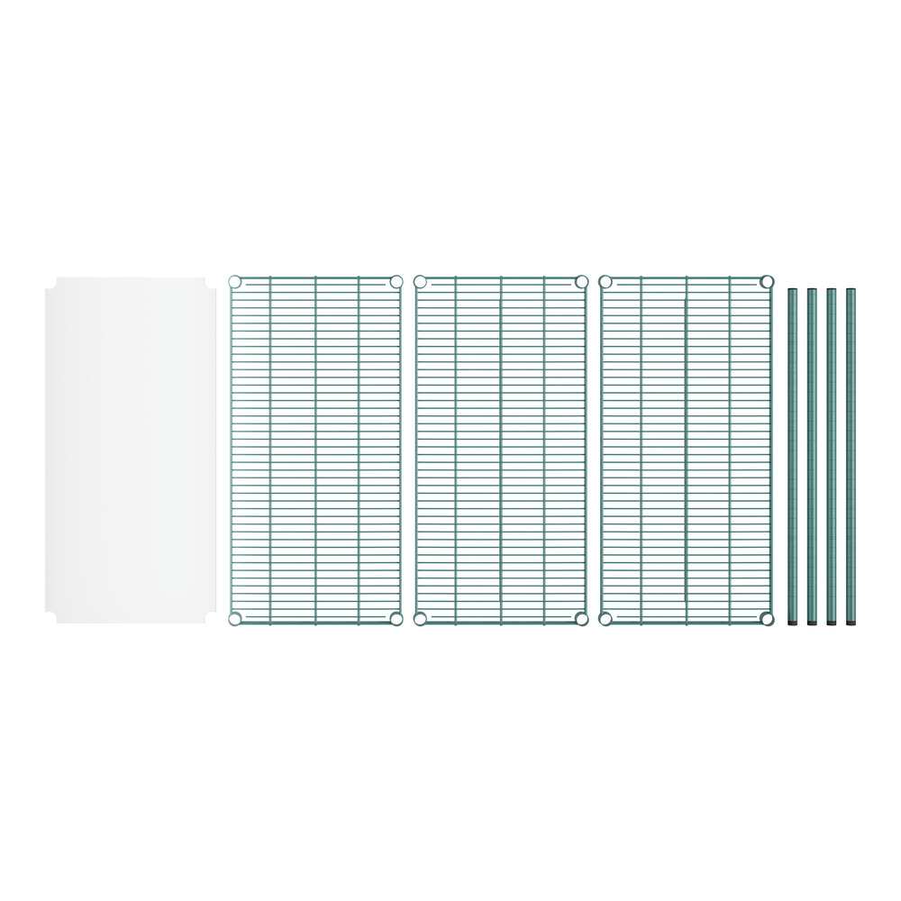 A group of wire mesh panels with metal bars on a white background.