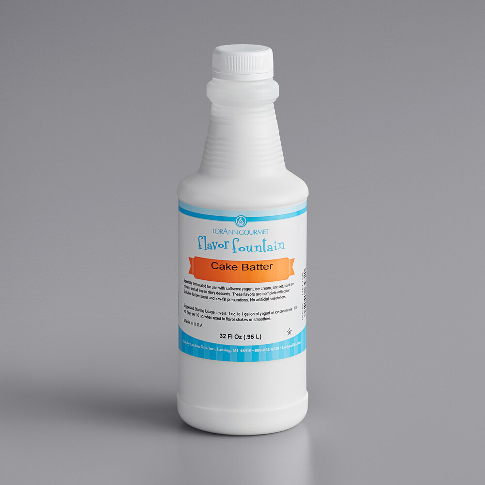 LorAnn Cake Batter Flavor Fountain Syrup 32 fl. oz.
