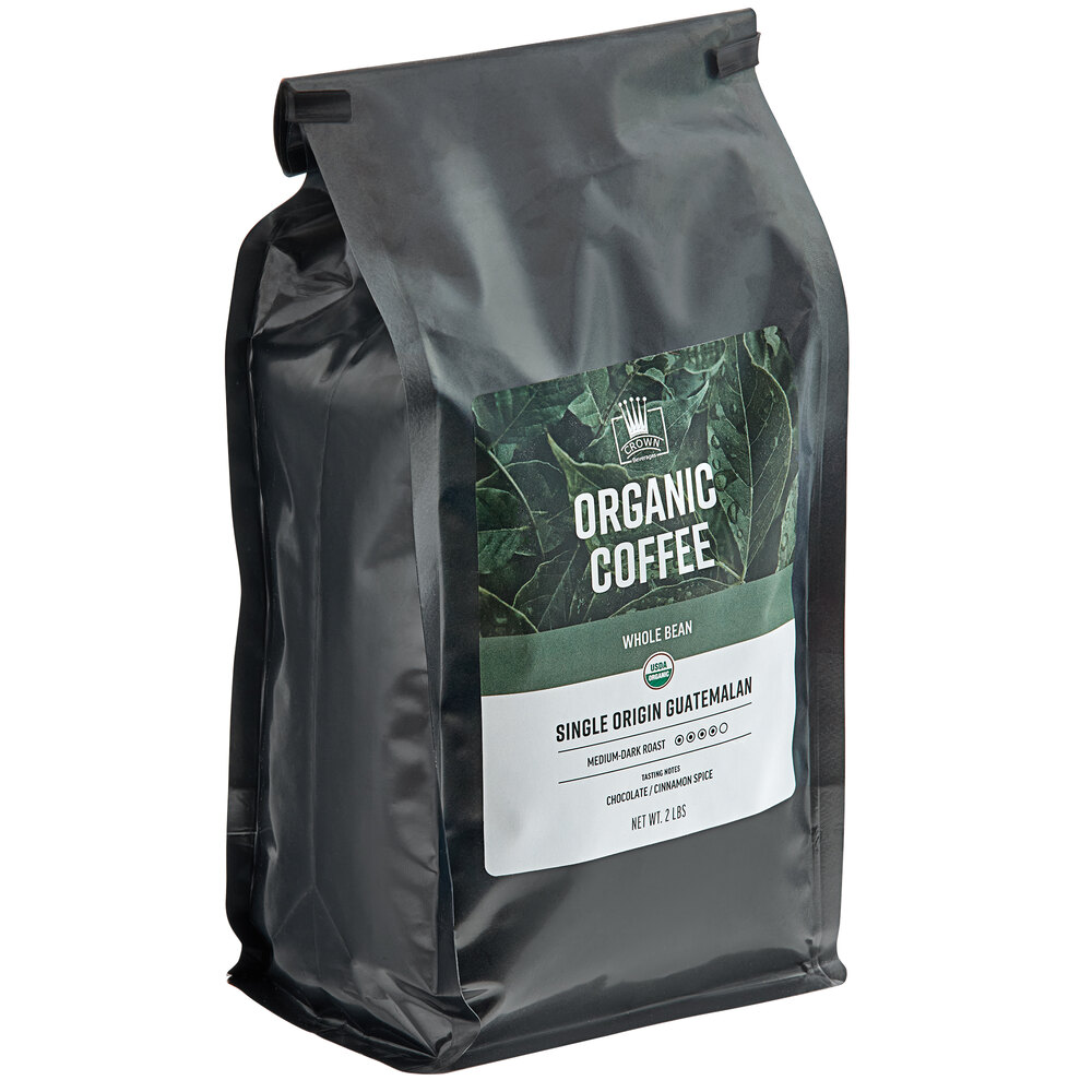 Crown Beverages Organic Single Origin Guatemalan Whole Bean Coffee