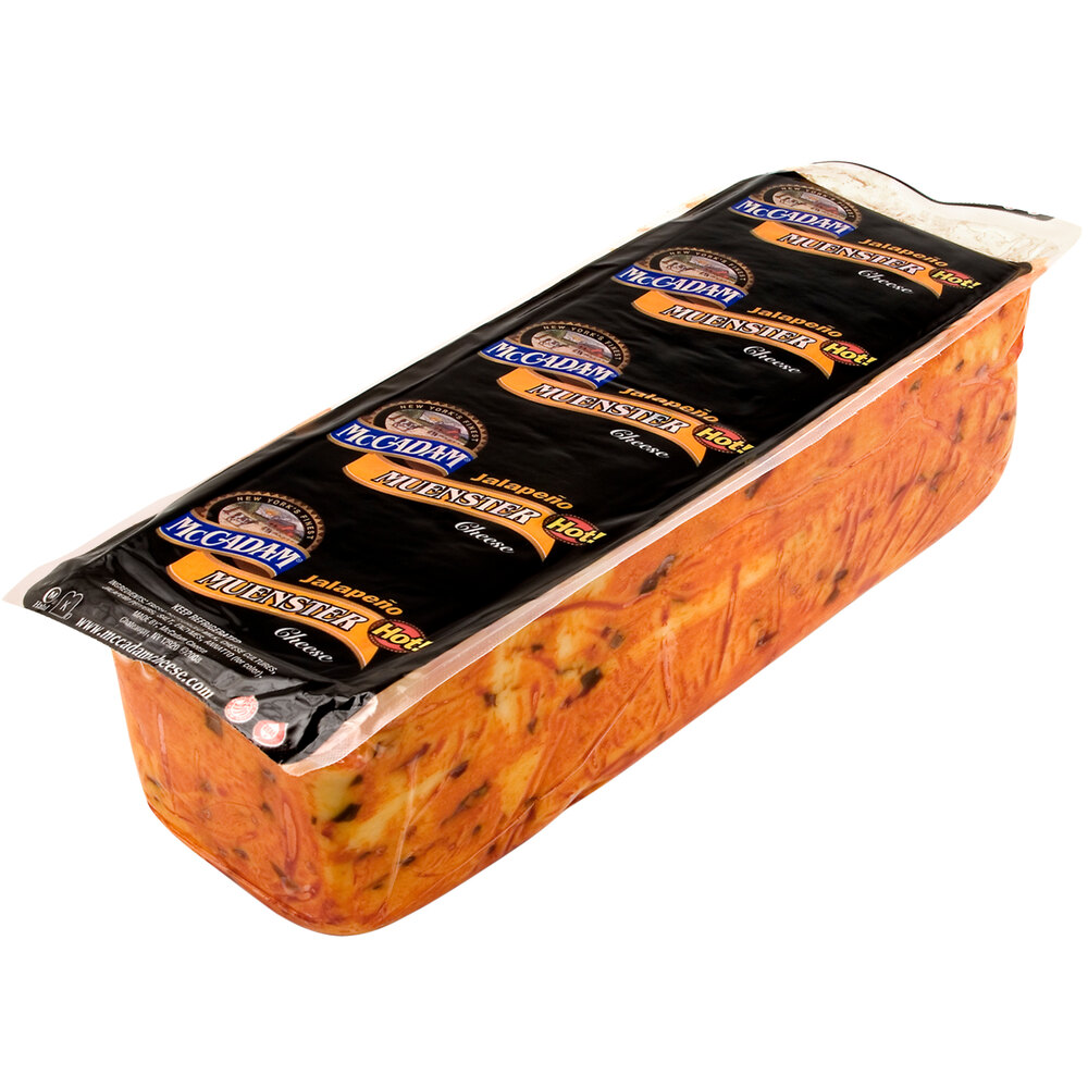 Jalapeno Muenster Cheese 6 lb. Loaf 2/Case