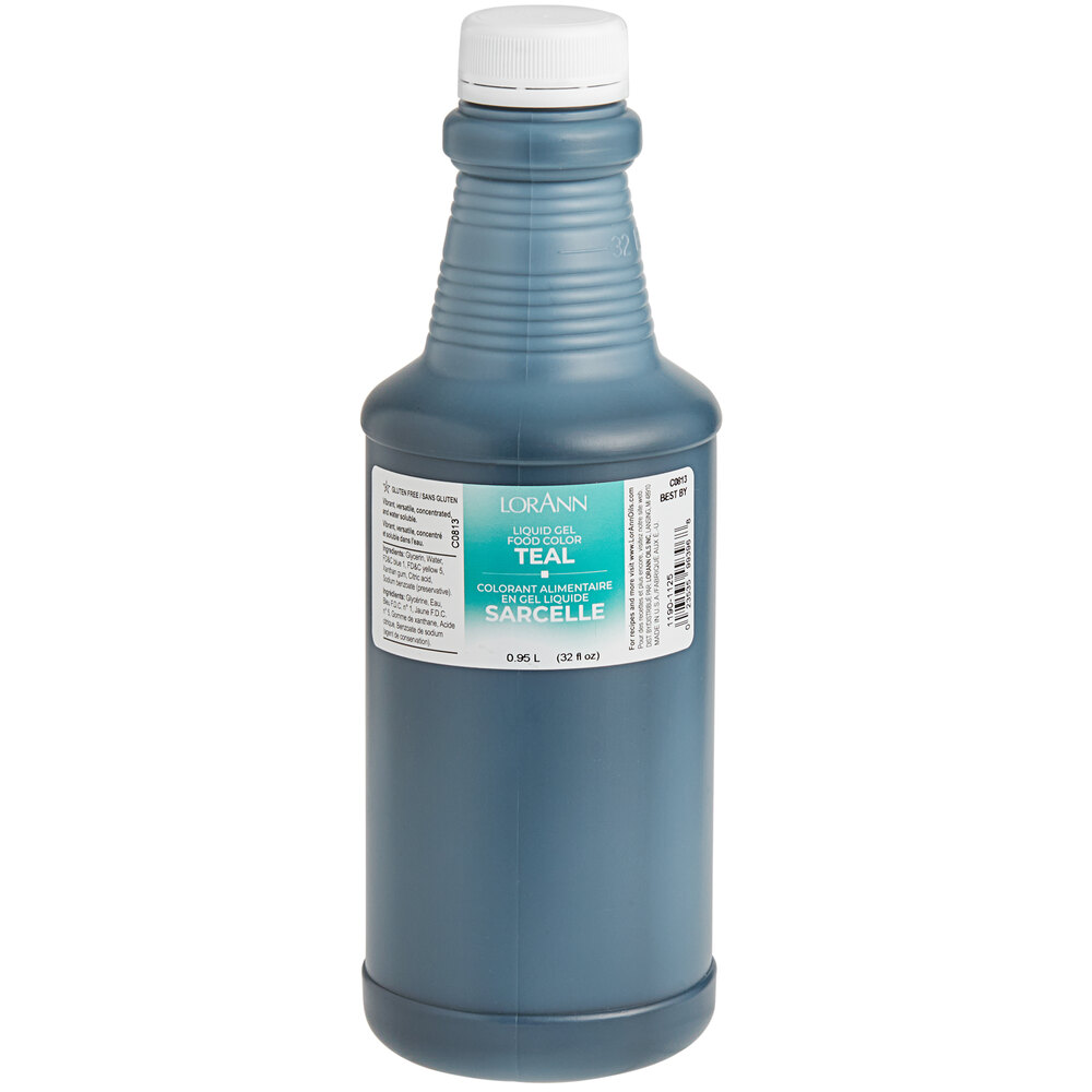 LorAnn Oils Teal Liquid Gel Food Coloring - 32 oz.