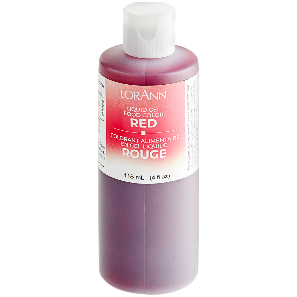 LorAnn Oils Red Liquid Gel Food Coloring - 4 oz.