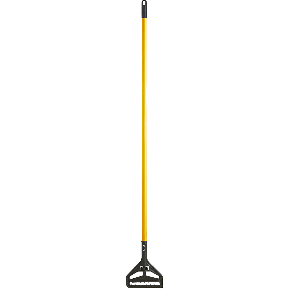 Lavex 60" Yellow Quick Release Fiberglass Mop Handle