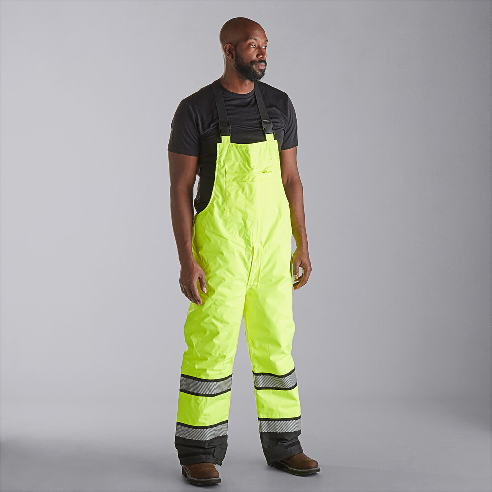 Cordova Reptyle Hi-Vis Lime Class E Quilted Bib Pants with 2