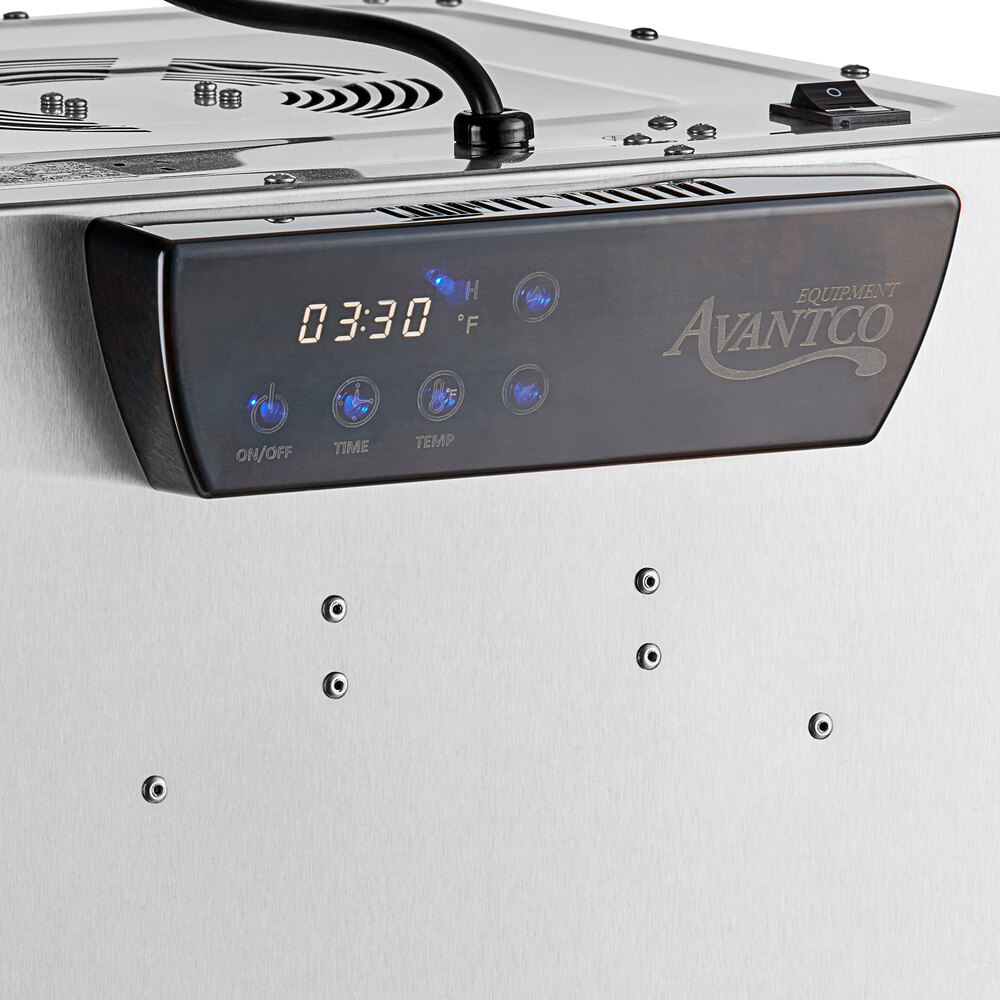 Avantco 12 Tray Stainless Steel Food Dehydrator with Glass Door - 120V,  1000W