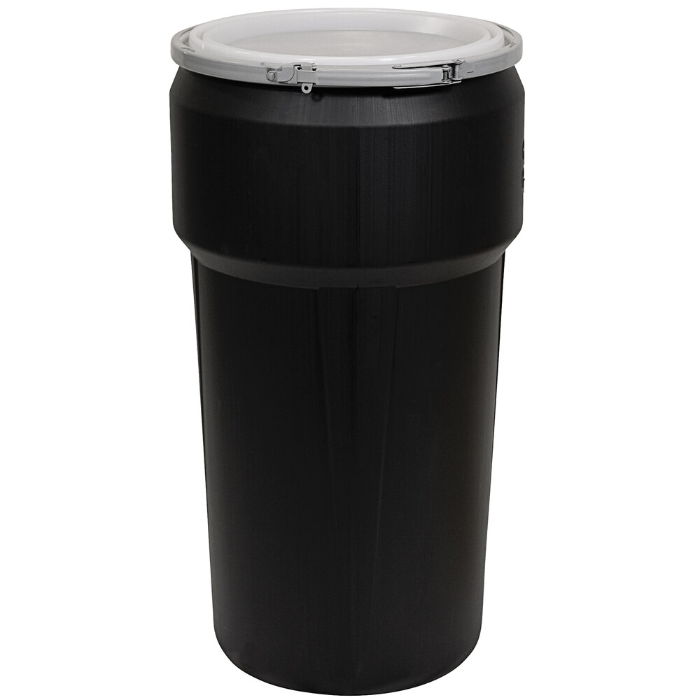 Eagle Manufacturing 1623MBLK 20 Gallon Black Plastic Barrel Drum