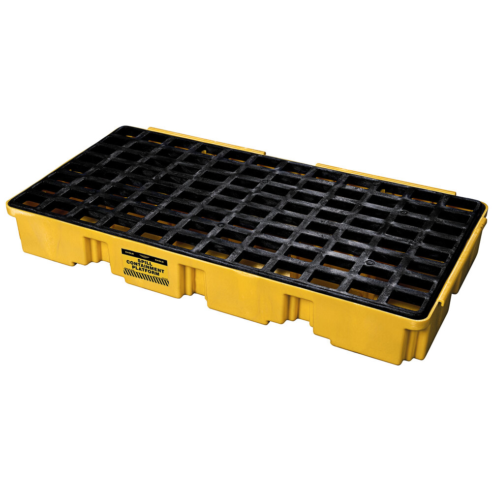 Eagle Manufacturing 1632 30 Gallon Yellow 2 Drum Modular Spill Containment Platform