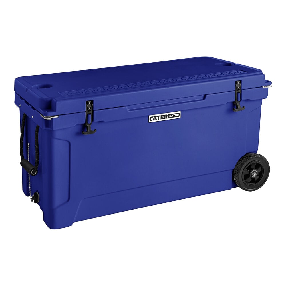 CaterGator CG100NVW Navy 110 Qt. Mobile Rotomolded Outdoor Cooler