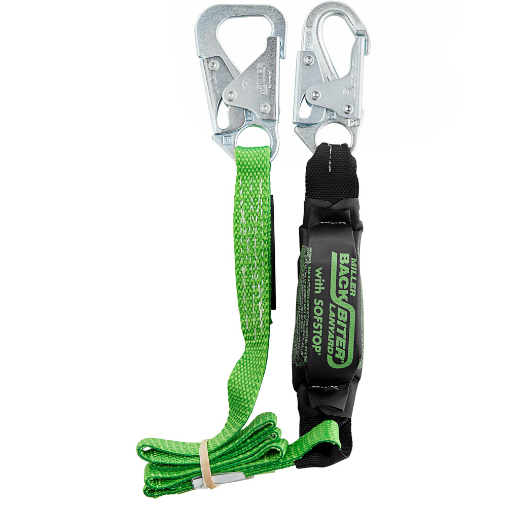 Honeywell Miller BackBiter 6' Green TieBack Lanyard with Miller 5K