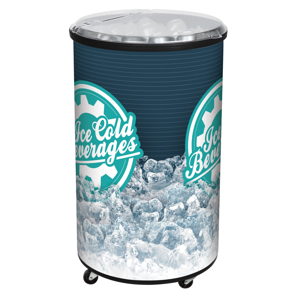 IRP Black Merch I 3101502 Mobile 70 Qt. BarrelStyle Merchandiser with