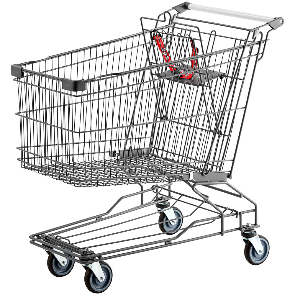 Regency Supermarket Gray Shopping Cart - 6.3 Cu. Ft.