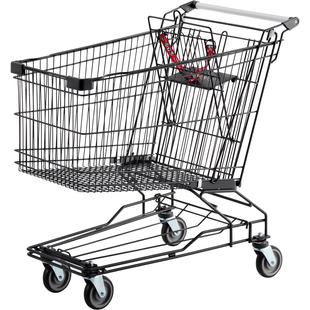 Regency Supermarket Black Shopping Cart - 6.3 Cu. Ft.
