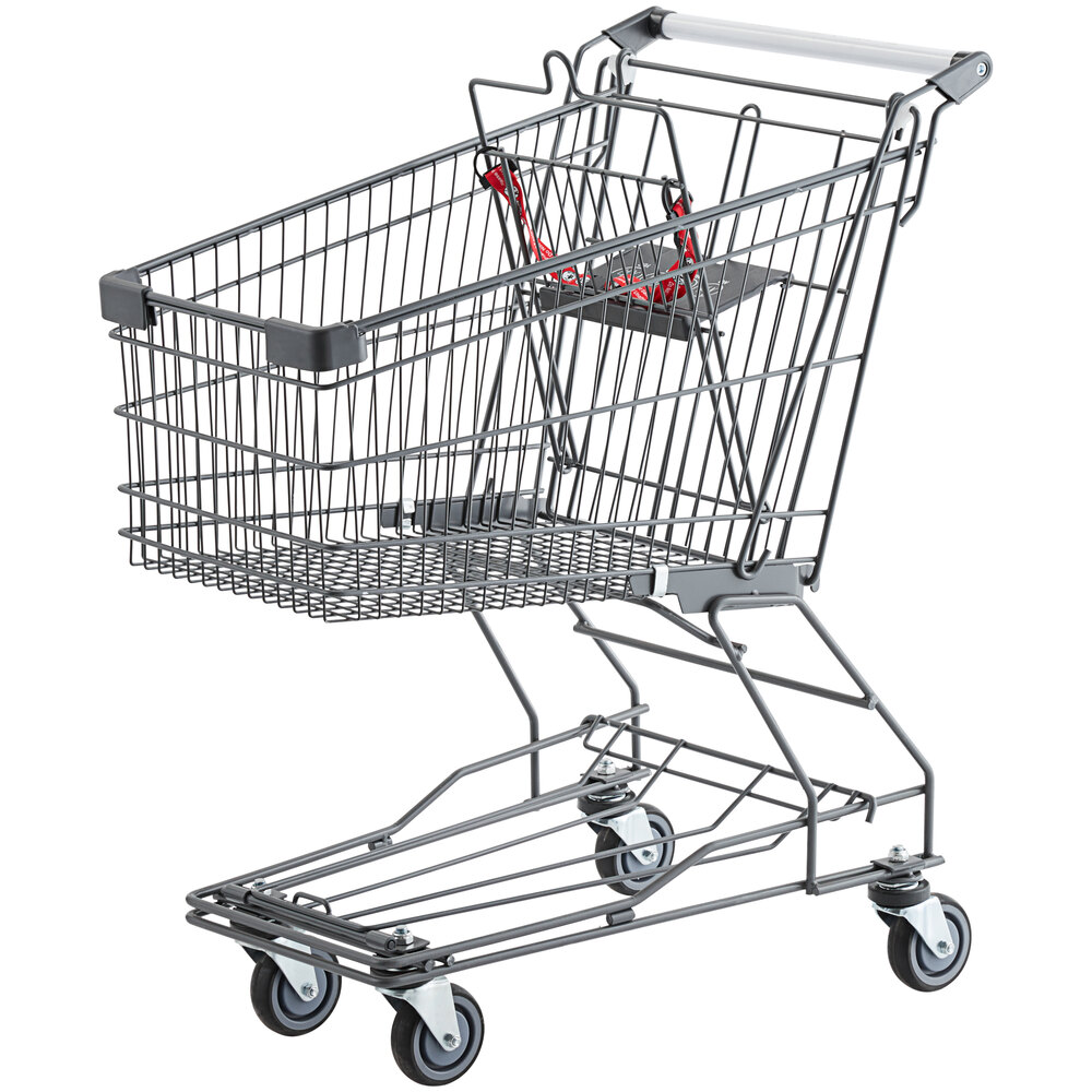 Regency Supermarket Gray Shopping Cart - 3.5 Cu. Ft.