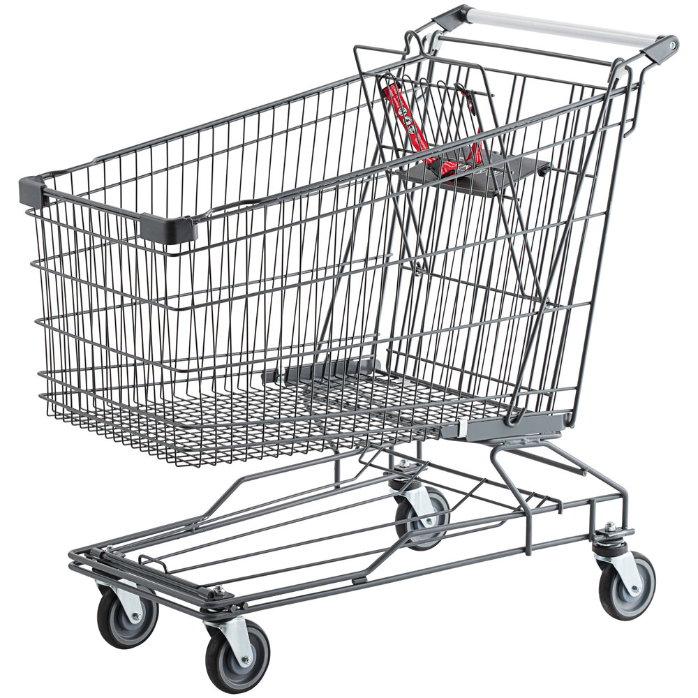 Regency Supermarket Gray Shopping Cart - 8.5 Cu. Ft.