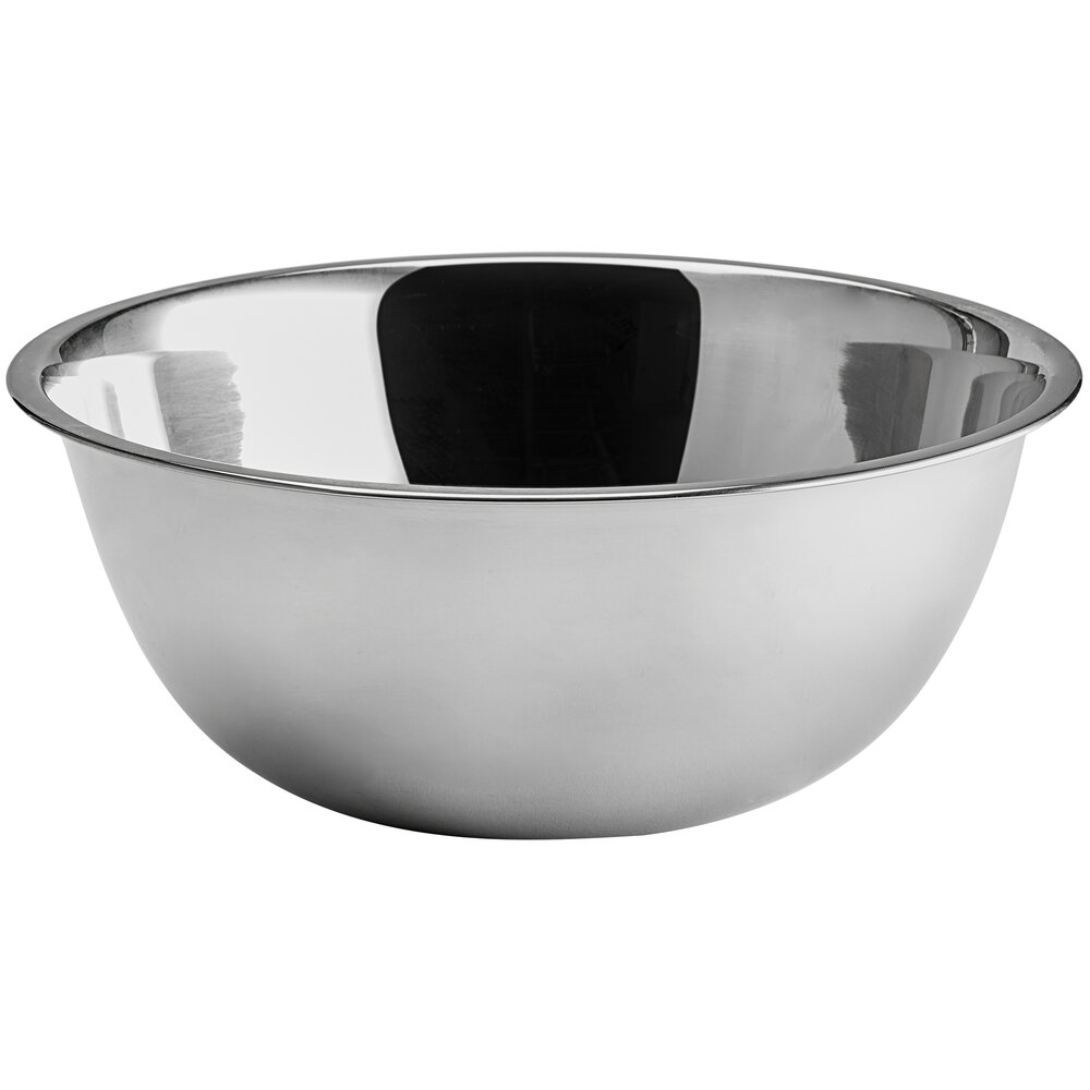 Choice Standard Stainless Steel Mixing Bowls - Select Your Size, Dishwasher Safe & Stackable