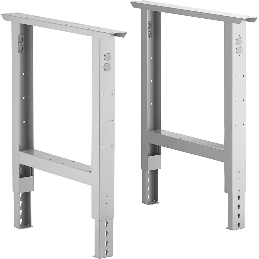 Lavex Adjustable Height Steel Leg Set for Workbenches