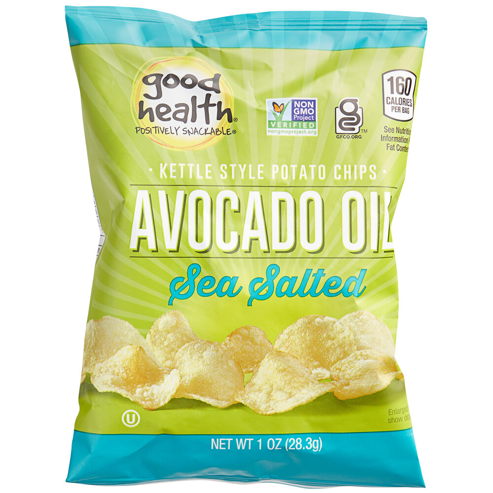 Good Health Avocado Oil Sea Salted Kettle Chips 1 oz. 30/Case