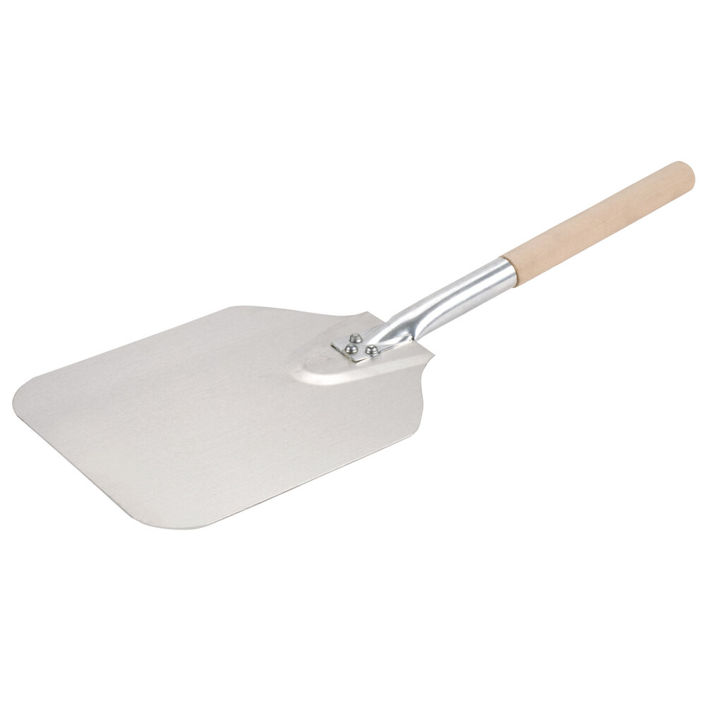 American Metalcraft 2109 9" x 11" Aluminum Pizza Peel with 10" Wood Handle