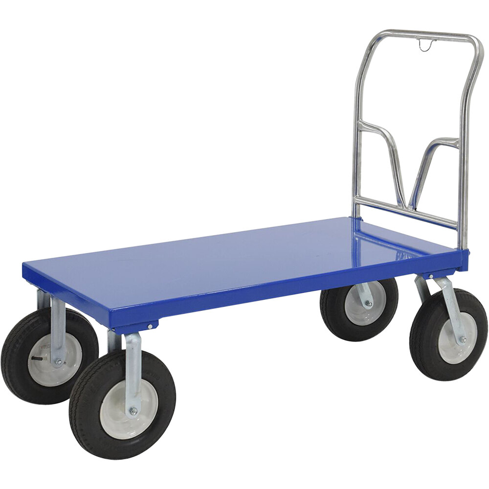 Vestil PNU2472 24" x 72" Steel Platform Truck with Pneumatic Tires