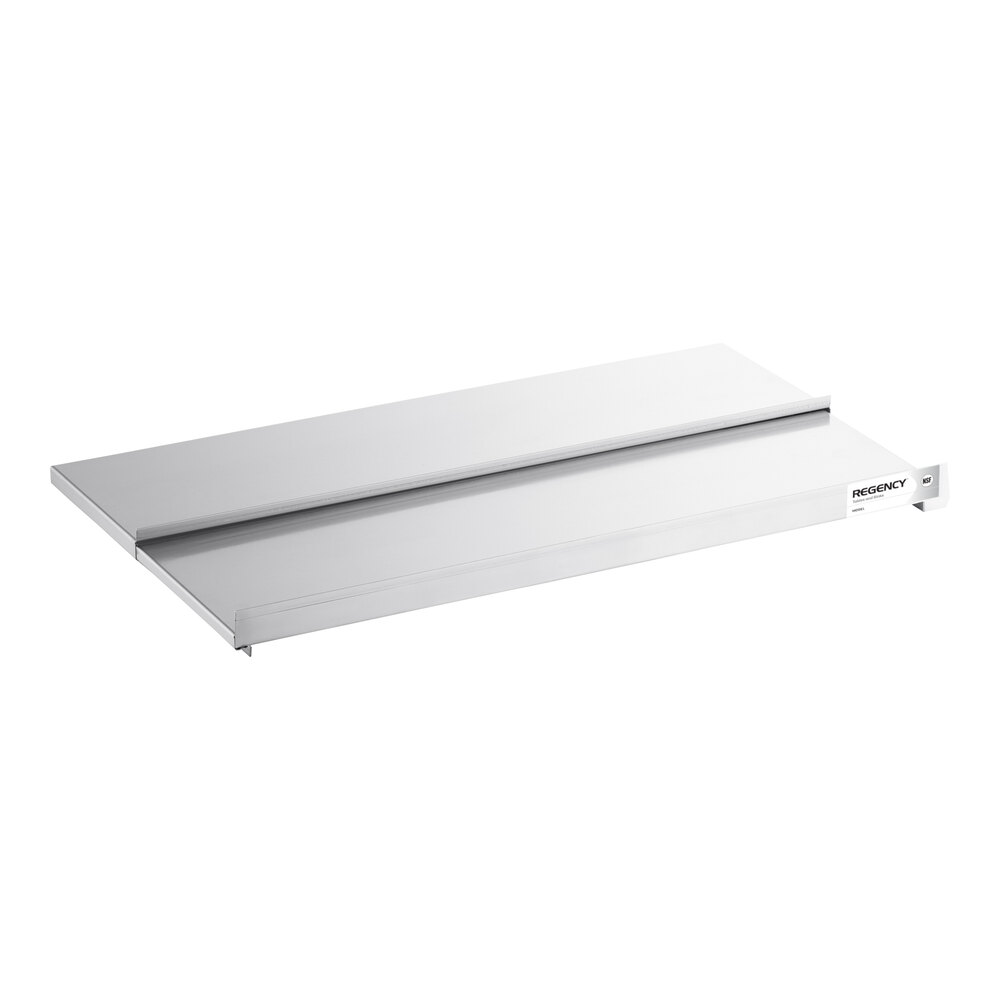 A rectangular stainless steel sliding lid with a handle, designed to fit over an ice bin.
