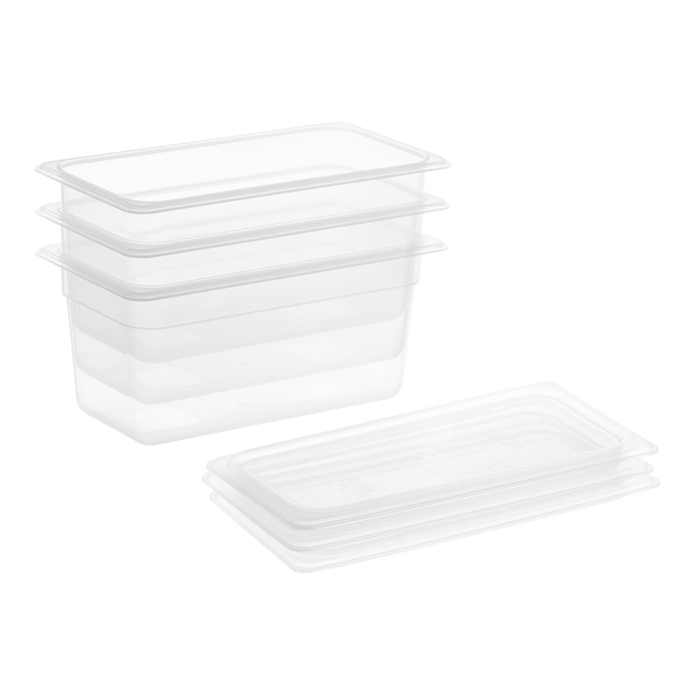 Vigor 1 4 Size 6 Deep Translucent Polypropylene Food Pan With Secure vigor-1-4-size-6-deep-translucent-polypropylene-food-pan-with-secure