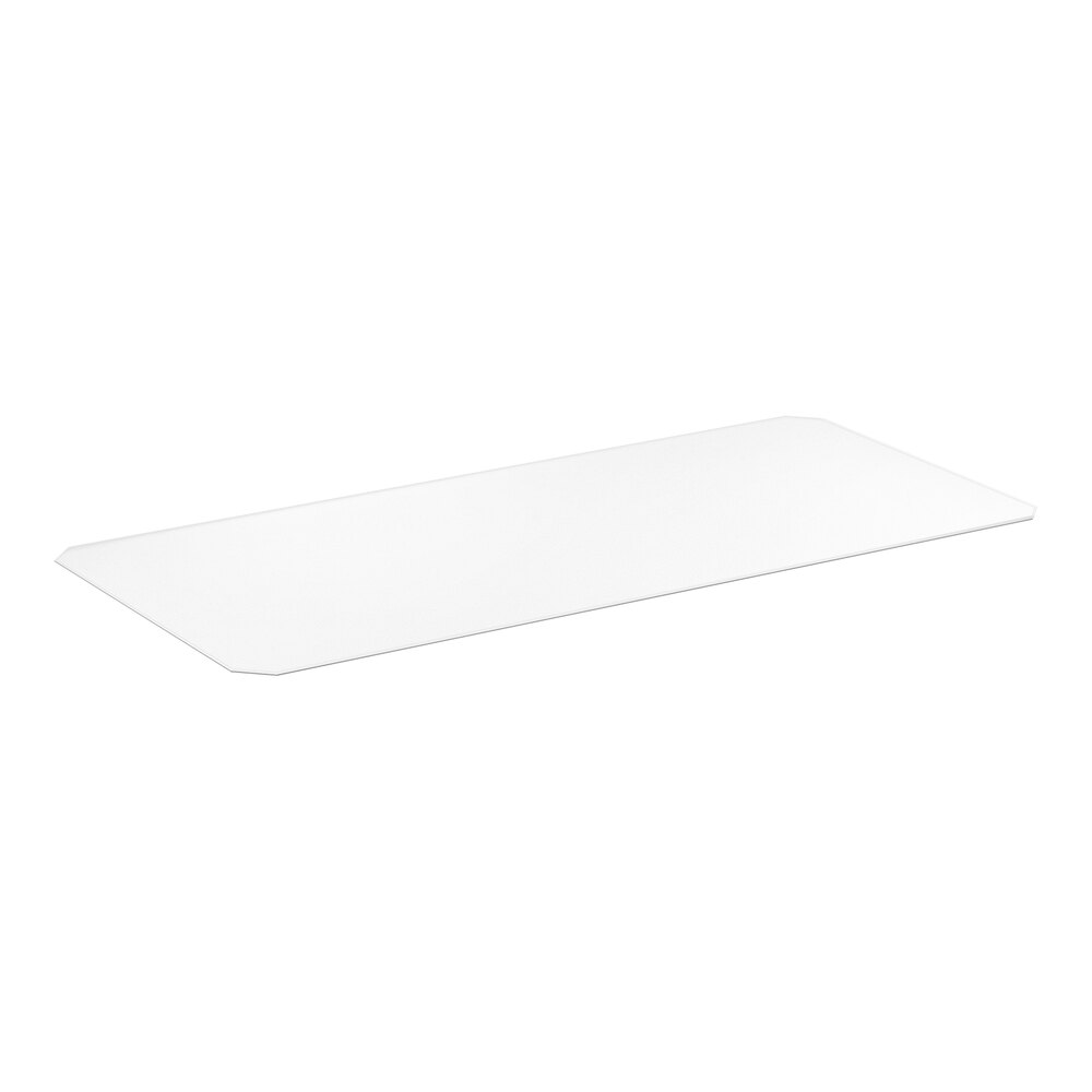 A clear PVC shelf liner measuring 14 inches by 30 inches.