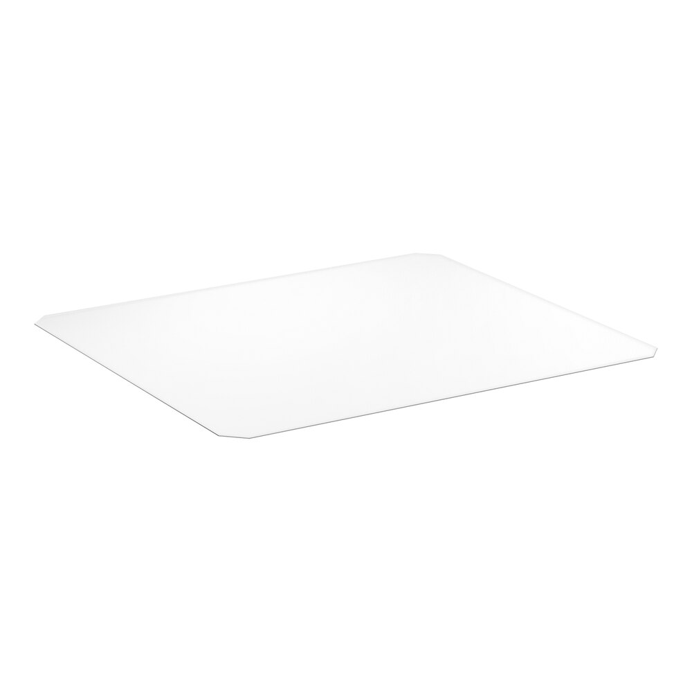 A clear PVC shelf liner measuring 21 inches by 24 inches.
