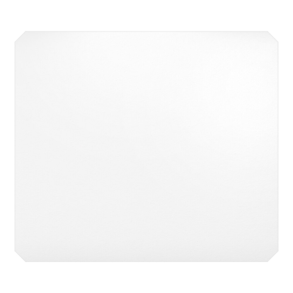 A clear PVC shelf liner with slightly rounded corners.