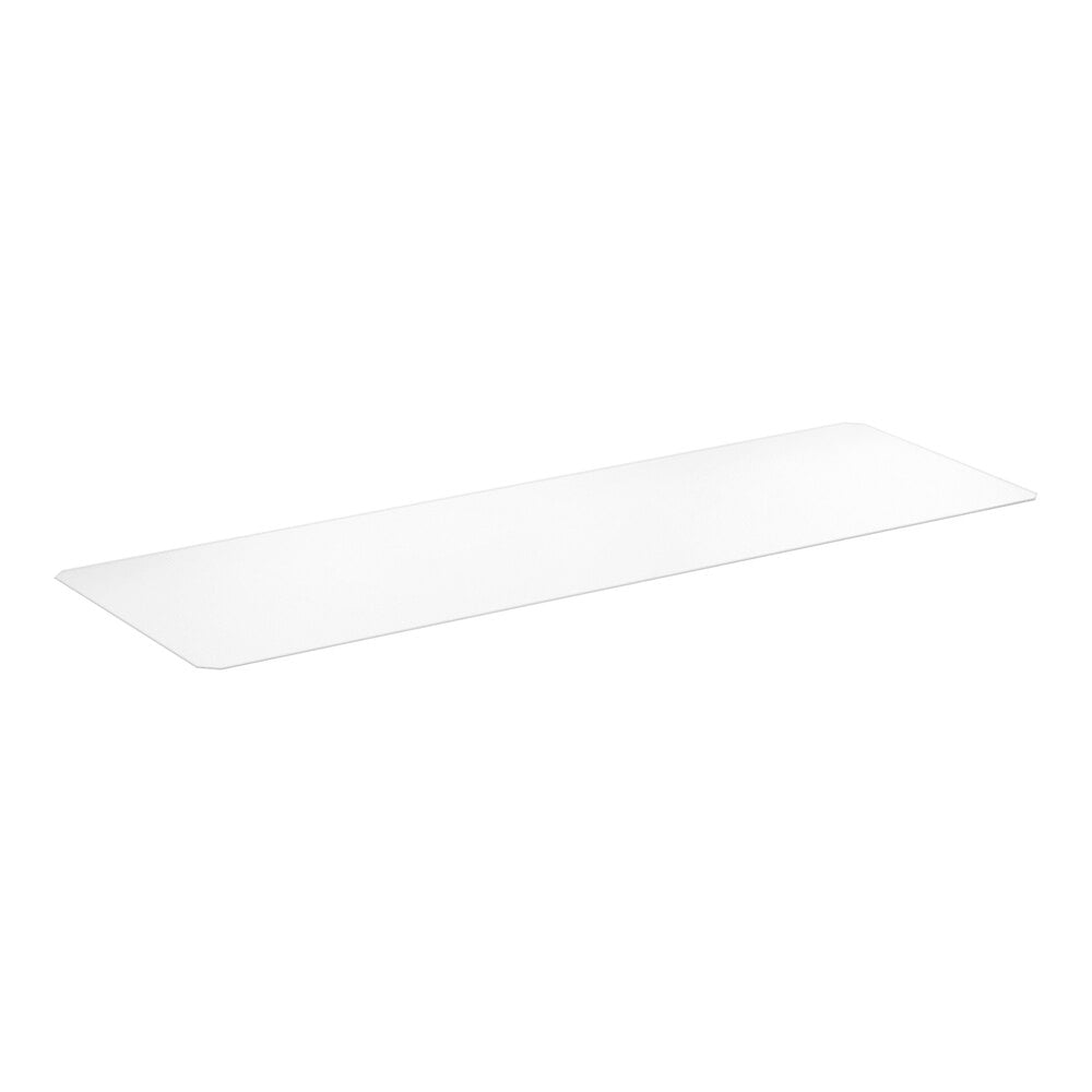 A clear PVC shelf liner measuring 24 inches by 72 inches.