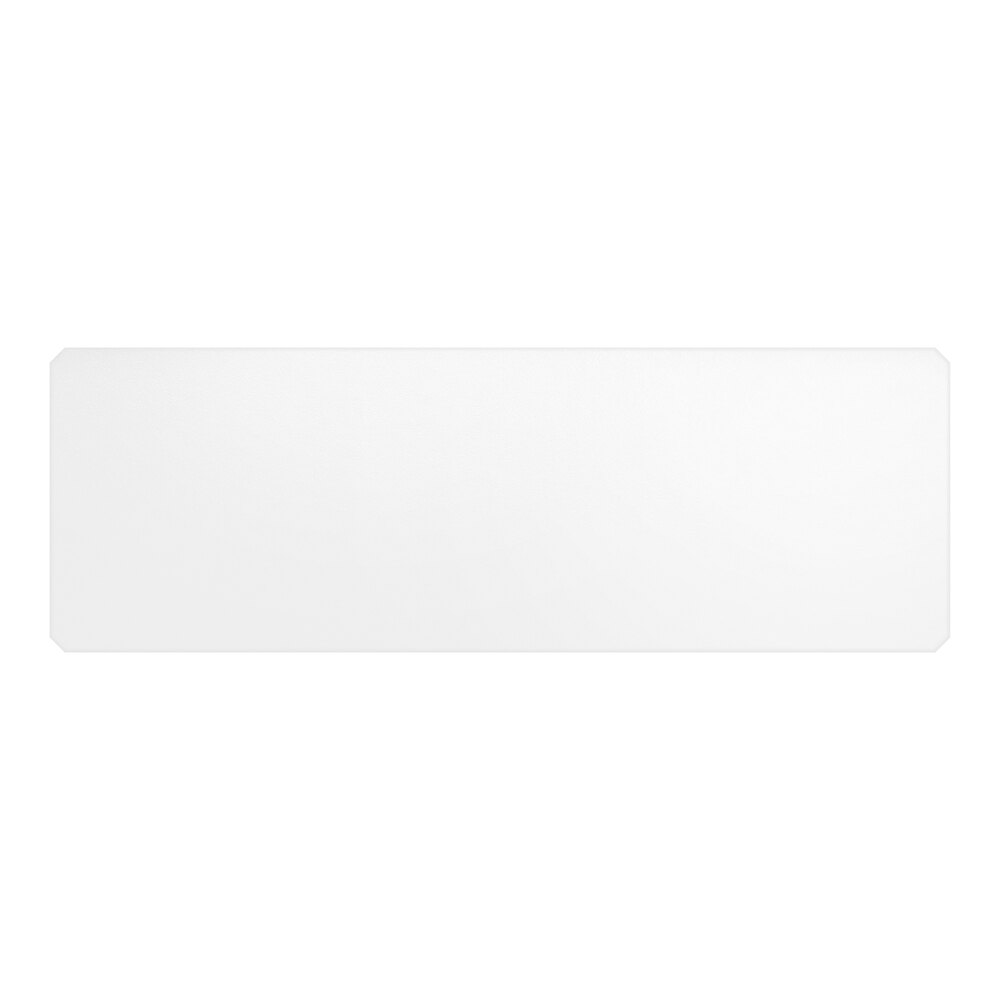A clear PVC shelf liner measuring 24 inches by 72 inches with slightly rounded corners.