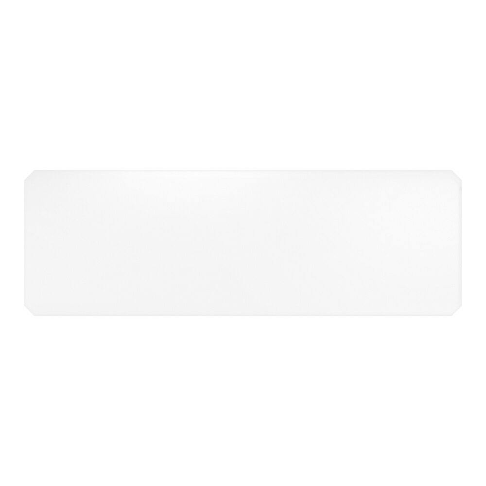 A clear rectangular PVC shelf liner with slightly rounded corners.