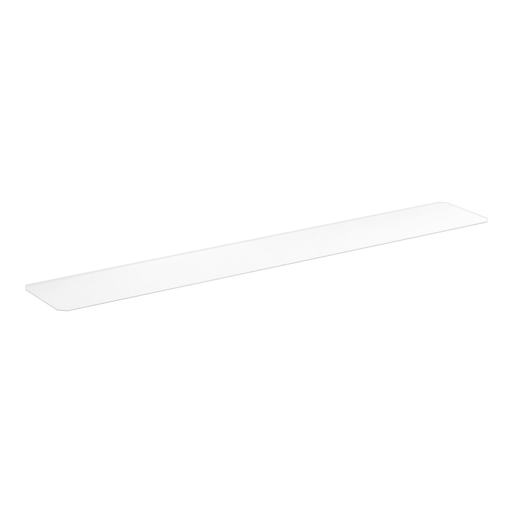 A clear PVC shelf liner measuring 12 inches by 72 inches.