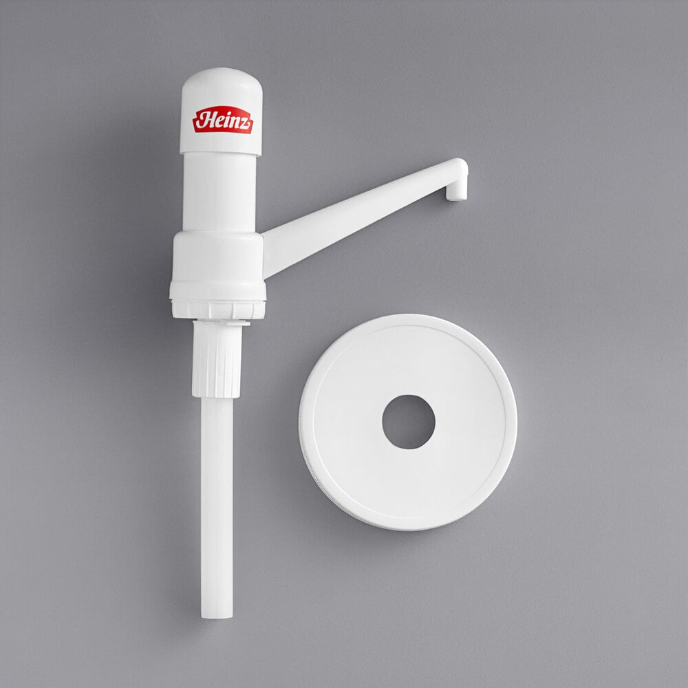 Heinz 1 oz. Fixed Nozzle Plastic Condiment Pump with Dip Tube for 10 Jugs