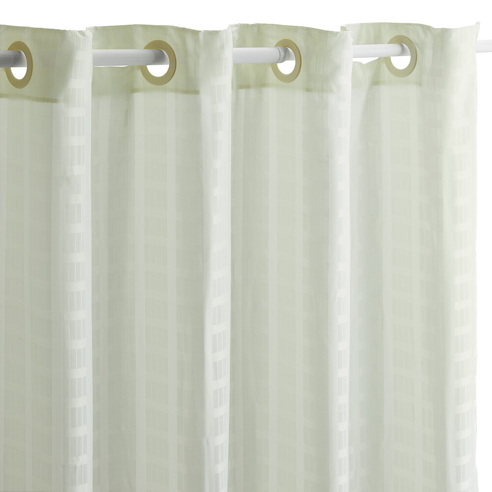 Hookless HBH43LIT05 Litchfield Beige Shower Curtain with FlexOn Rings