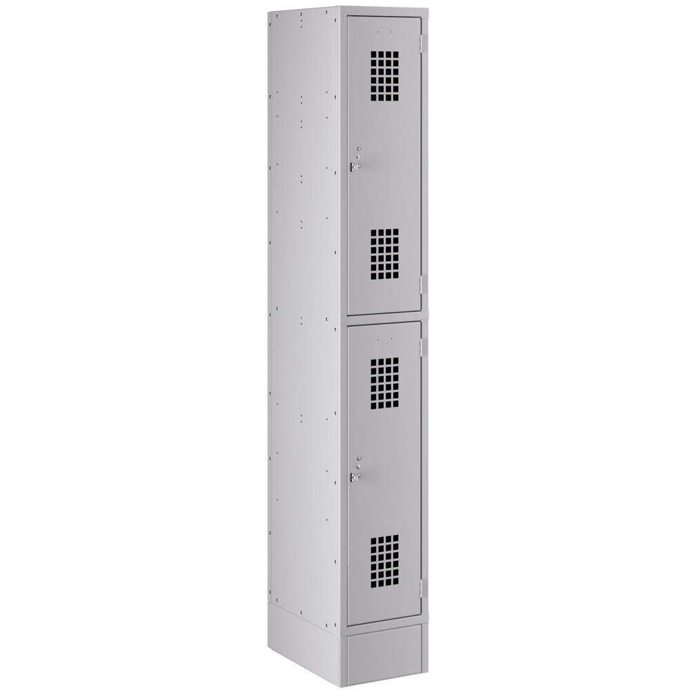 Regency Space Solutions Gray 12 inch x 18 inch x 78 inch Single, 2 Tier Locker - Assembled