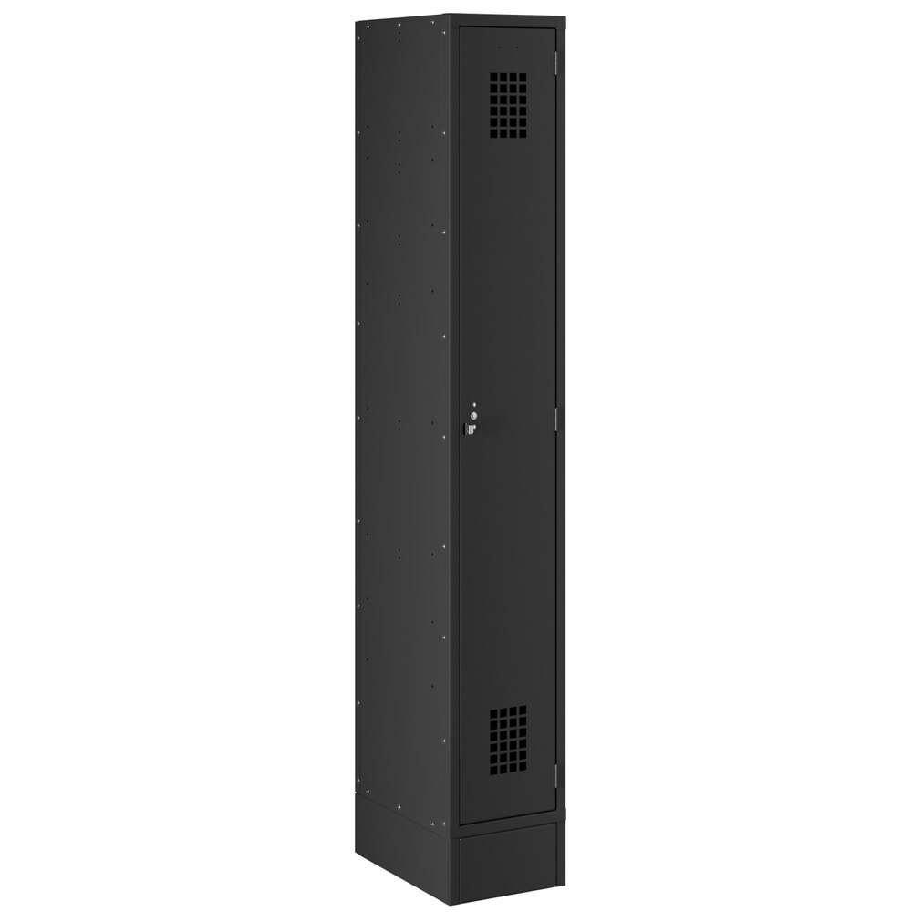 Regency Space Solutions Black 12 inch x 18 inch x 78 inch Single, 1 Tier Locker - Assembled