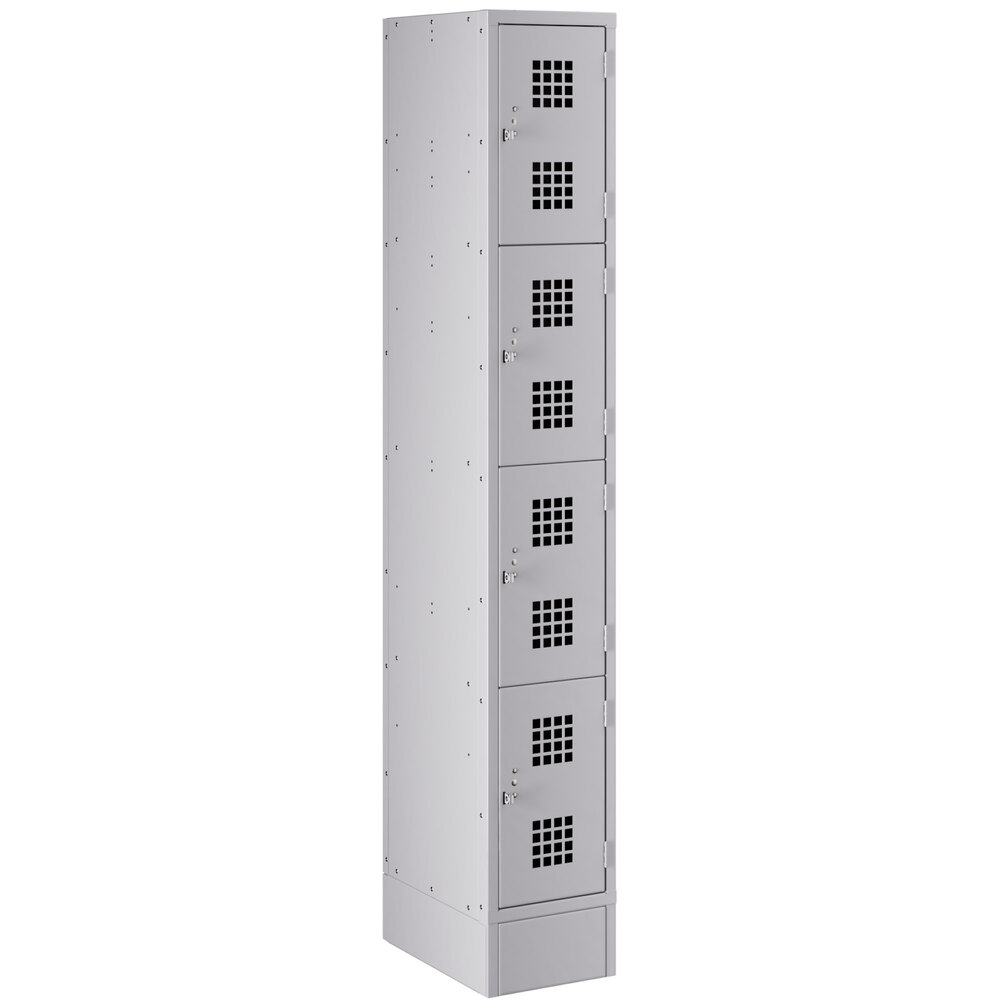 Regency Space Solutions Gray 12 inch x 18 inch x 78 inch Single, 4 Tier Locker - Assembled