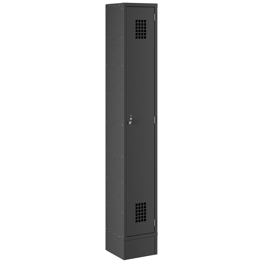 Regency Space Solutions Black 12 inch x 12 inch x 78 inch Single, 1 Tier Locker - Assembled