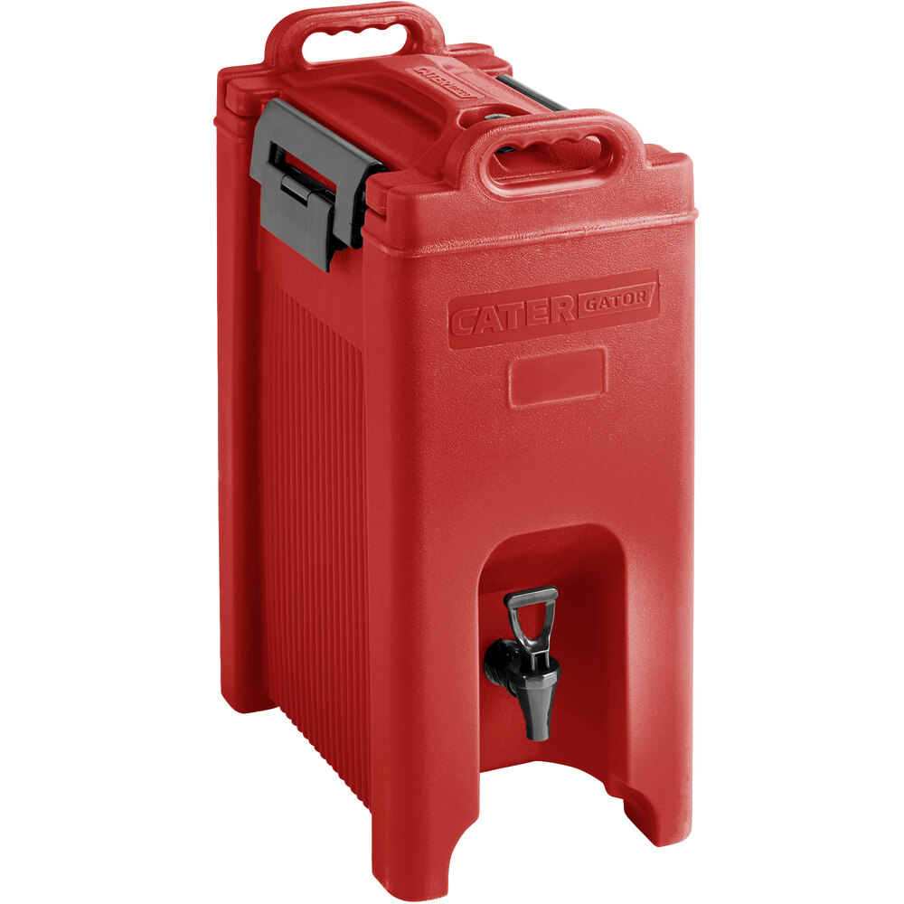 CaterGator 5 Gallon Cherry Red Insulated Beverage Dispenser