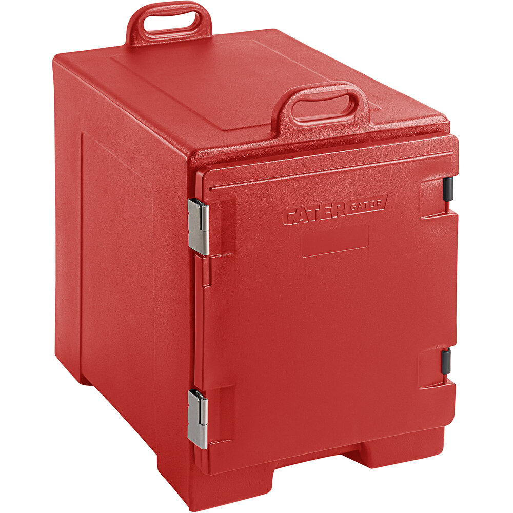 CaterGator Cherry Red Front Loading Insulated Food Pan Carrier - 5 Full ...